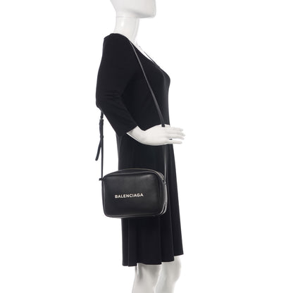 Balenciaga Calfskin Logo S Everyday Camera Bag Black 2 of 9