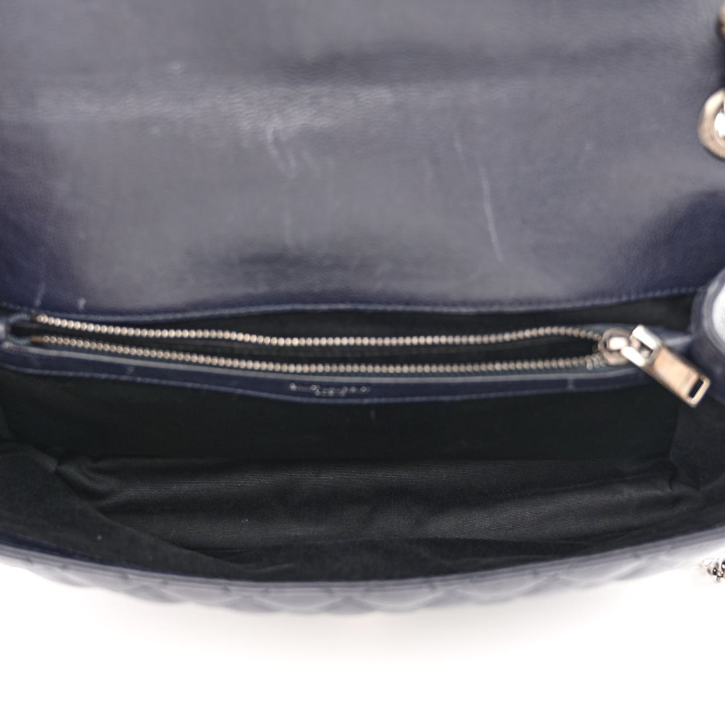 SAINT LAURENT Calfskin Mixed Matelasse Triquilt Large Monogram Envelope Satchel Deep Marine
