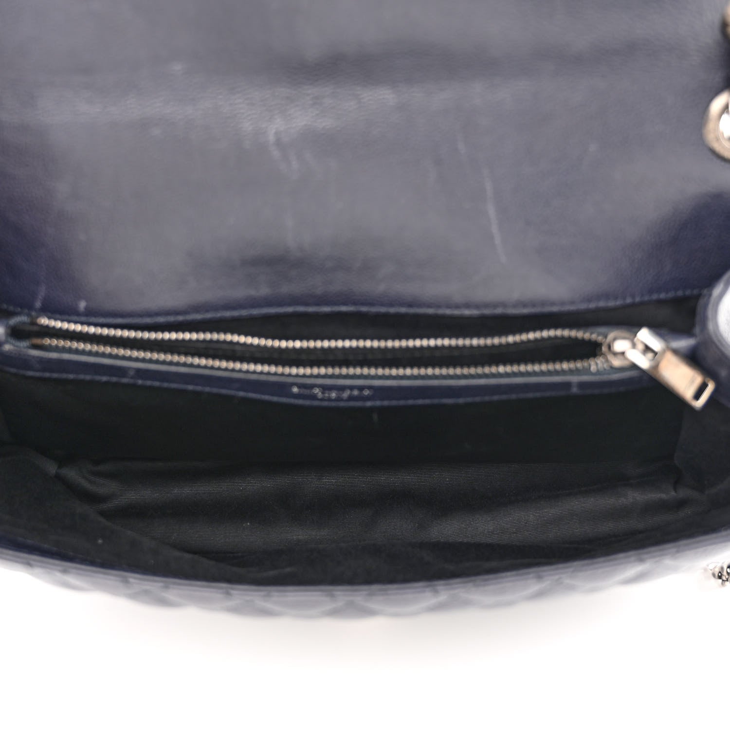 Saint Laurent SAINT LAURENT Calfskin Mixed Matelasse Triquilt Large Monogram Envelope Satchel Deep Marine 5 of 19