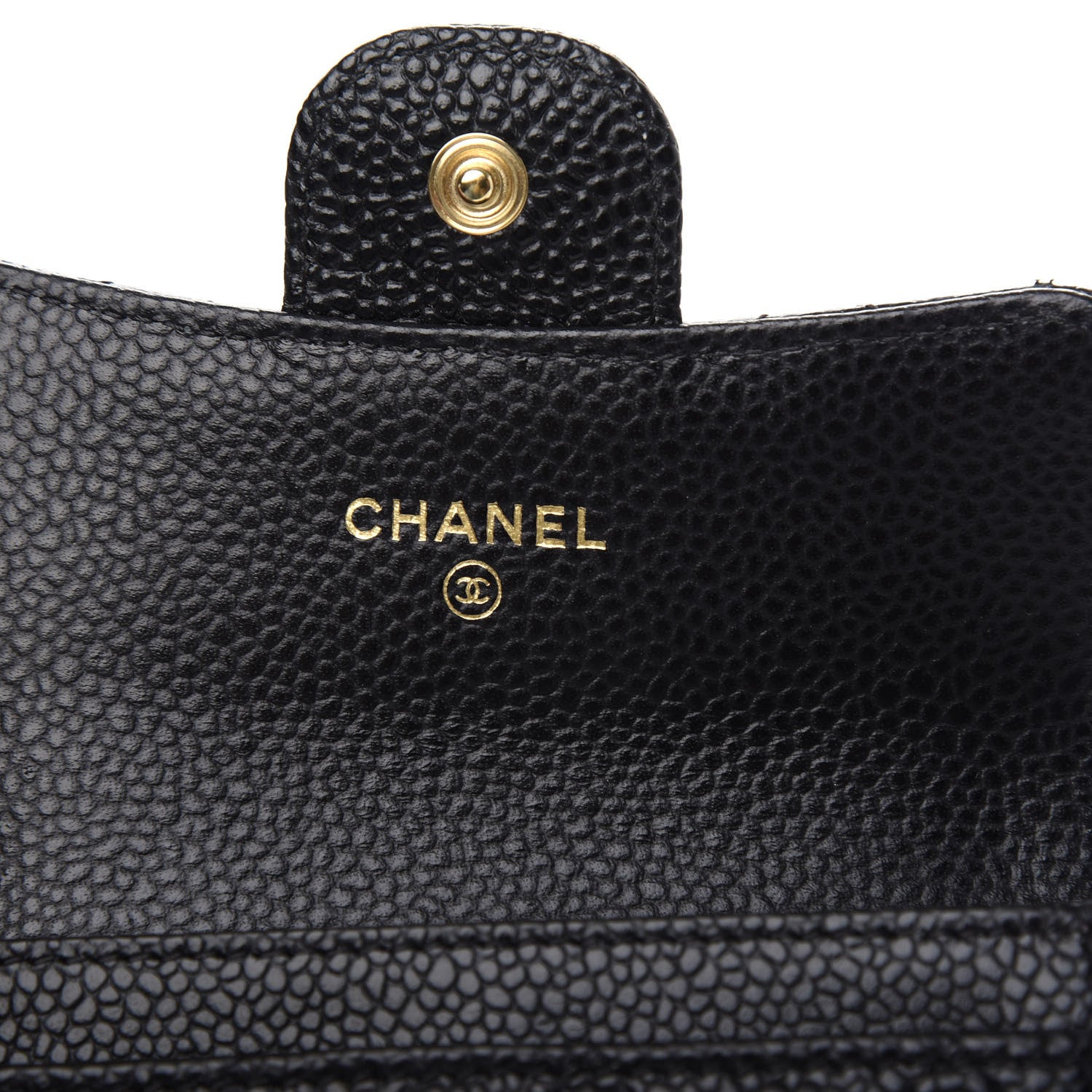 Chanel Caviar Quilted Flap Card Holder Wallet Black 6 of 9