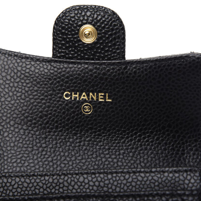 Chanel Caviar Quilted Flap Card Holder Wallet Black 6 of 9