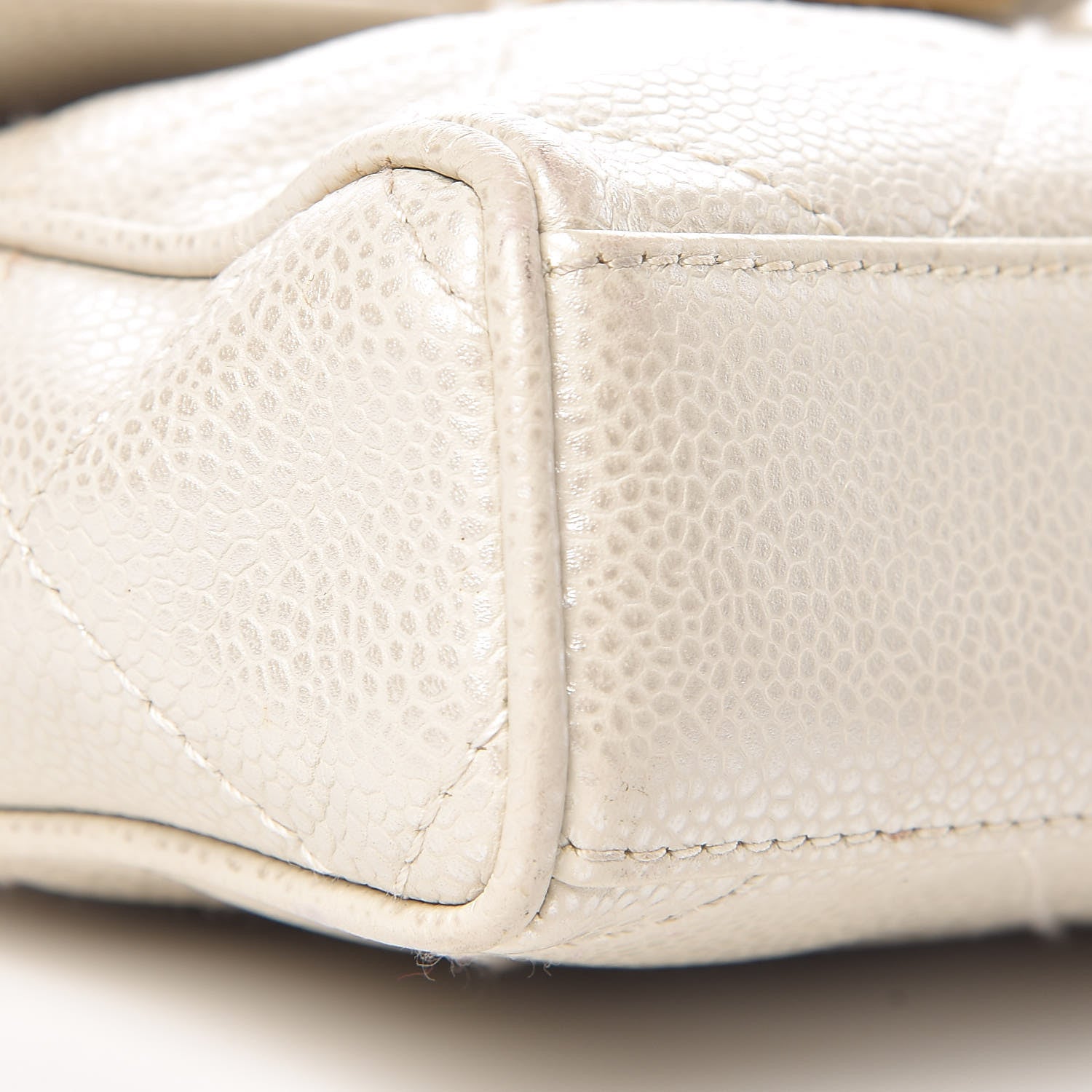 Chanel Caviar Quilted Mini Evening Bag Pearl 11 of 13
