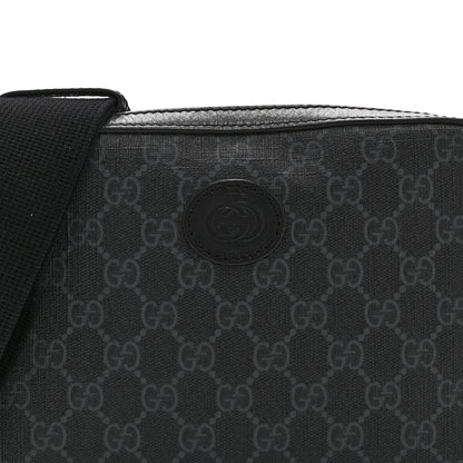 Gucci GG Supreme Monogram Azalea Calfskin Retro Interlocking G Wristlet Shoulder Bag Black 8 of 10