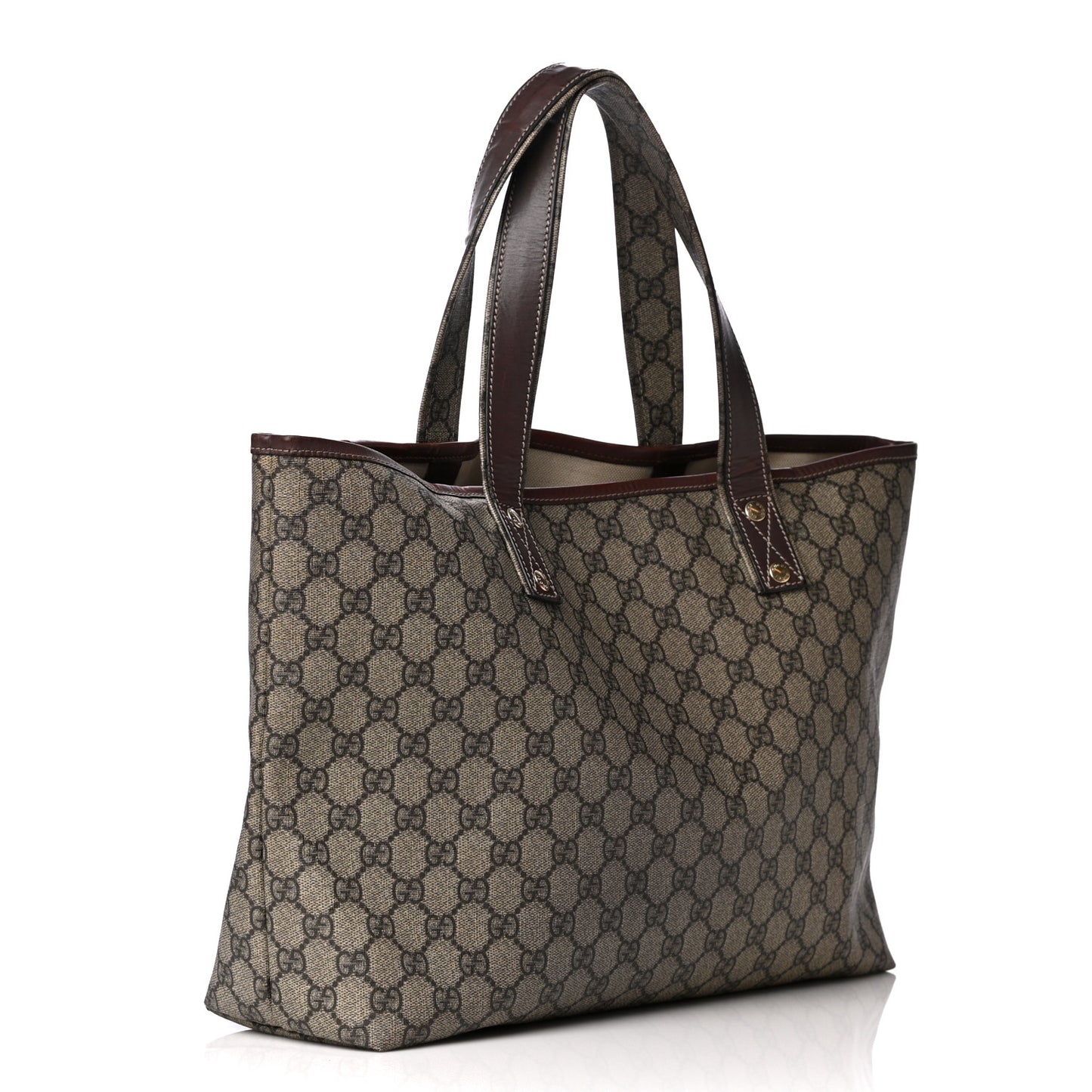 GG Plus Monogram Medium Signature Web Loop Tote Brown
