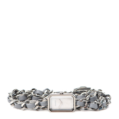 Chanel Stainless Steel Lambskin Mother of Pearl 16mm Premiere Rock Triple Row Quartz Watch Light Blue 2 of 5
