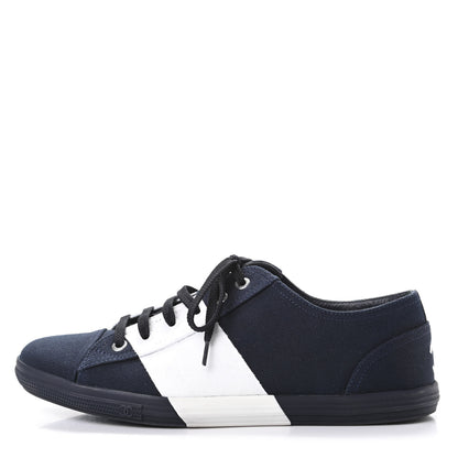 Chanel Canvas Womens Sneakers 38 Navy White 1 of 9