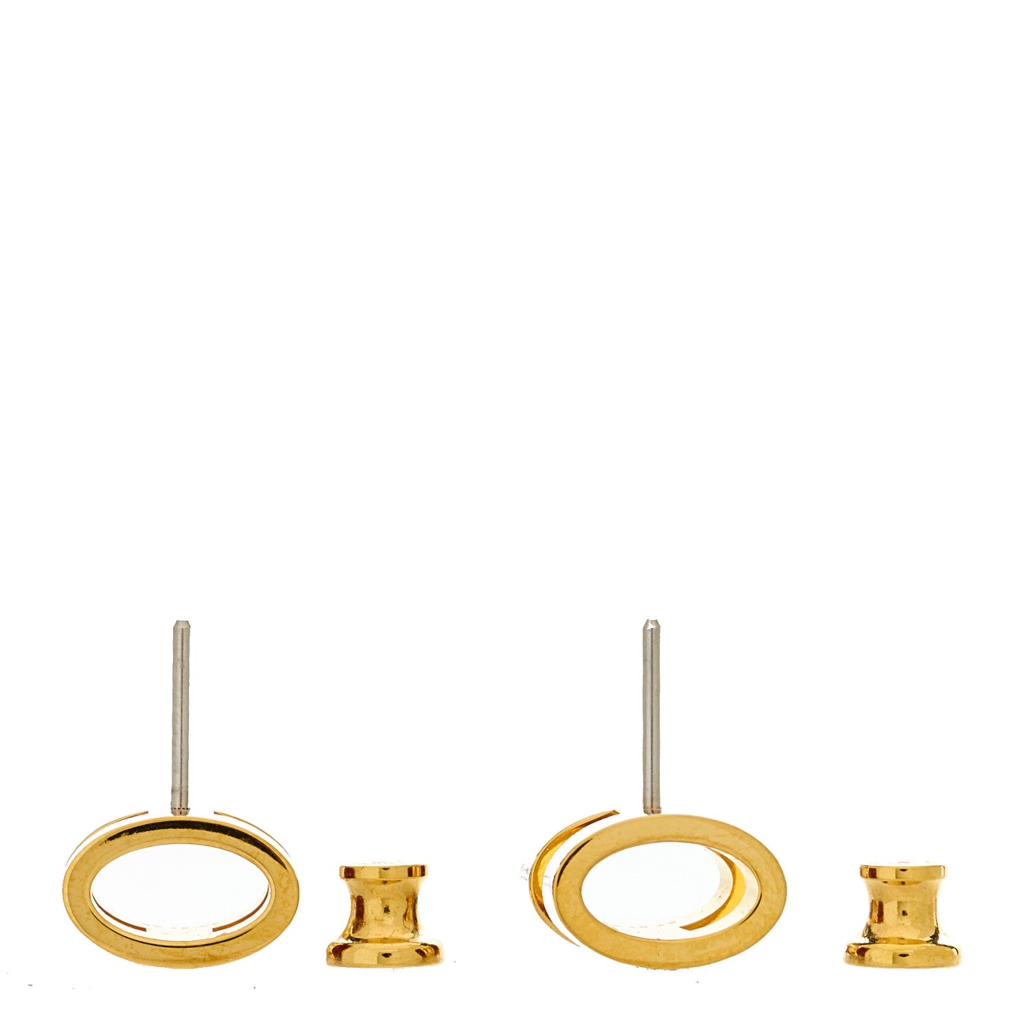 Hermes Gold Lacquered Mini Pop H Earrings Rouge H 3 of 5