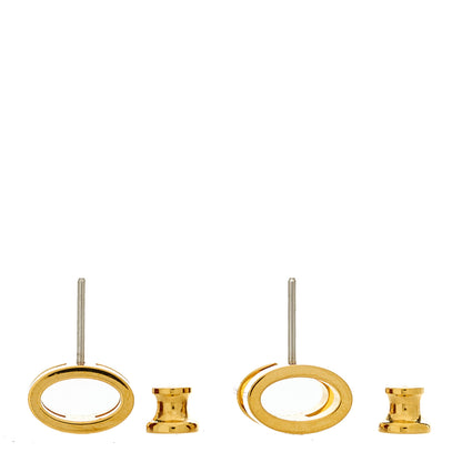 Hermes Gold Lacquered Mini Pop H Earrings Rouge H 3 of 5