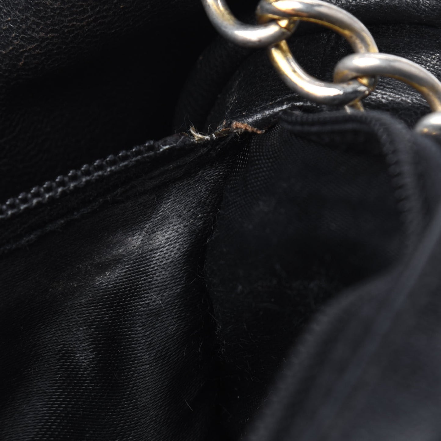 Lambskin Quilted Small Tassel Single Flap Black
