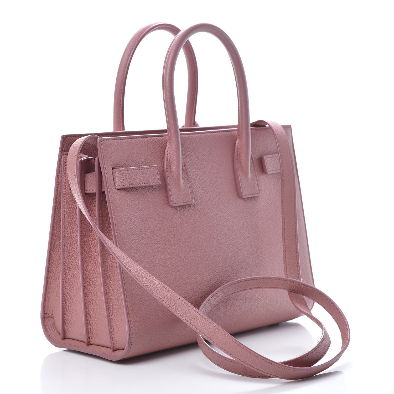 Saint Laurent Grained Calfskin Baby Sac De Jour Dark Rose 3 of 20