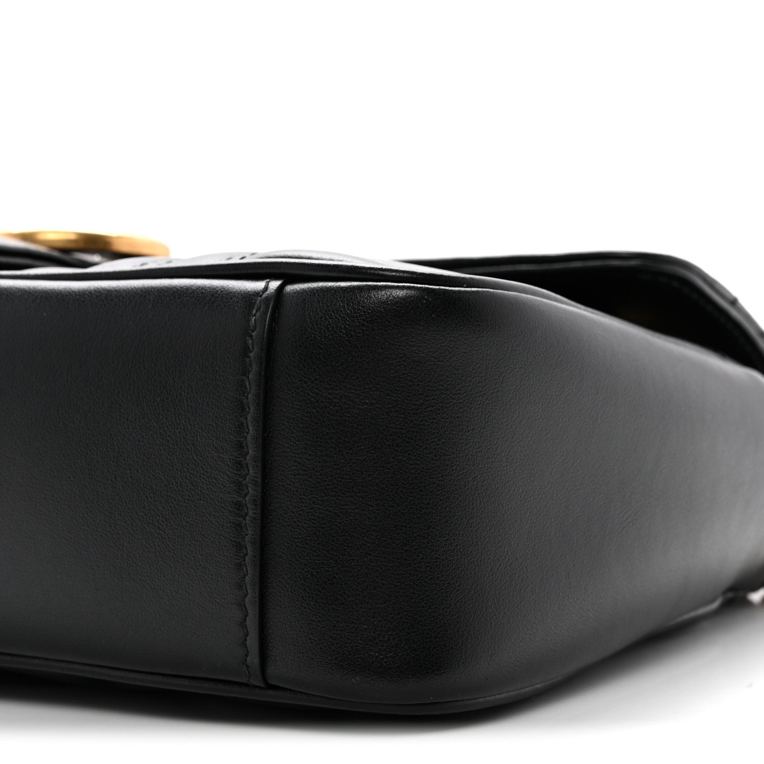 Gucci Calfskin Matelasse Small GG Marmont Shoulder Bag Black 10 of 11