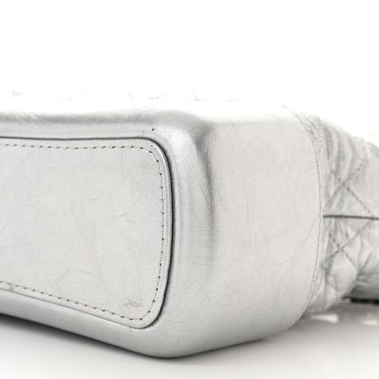 Chanel Metallic Aged Calfskin Quilted Medium Gabrielle Hobo Silver 10 of 13