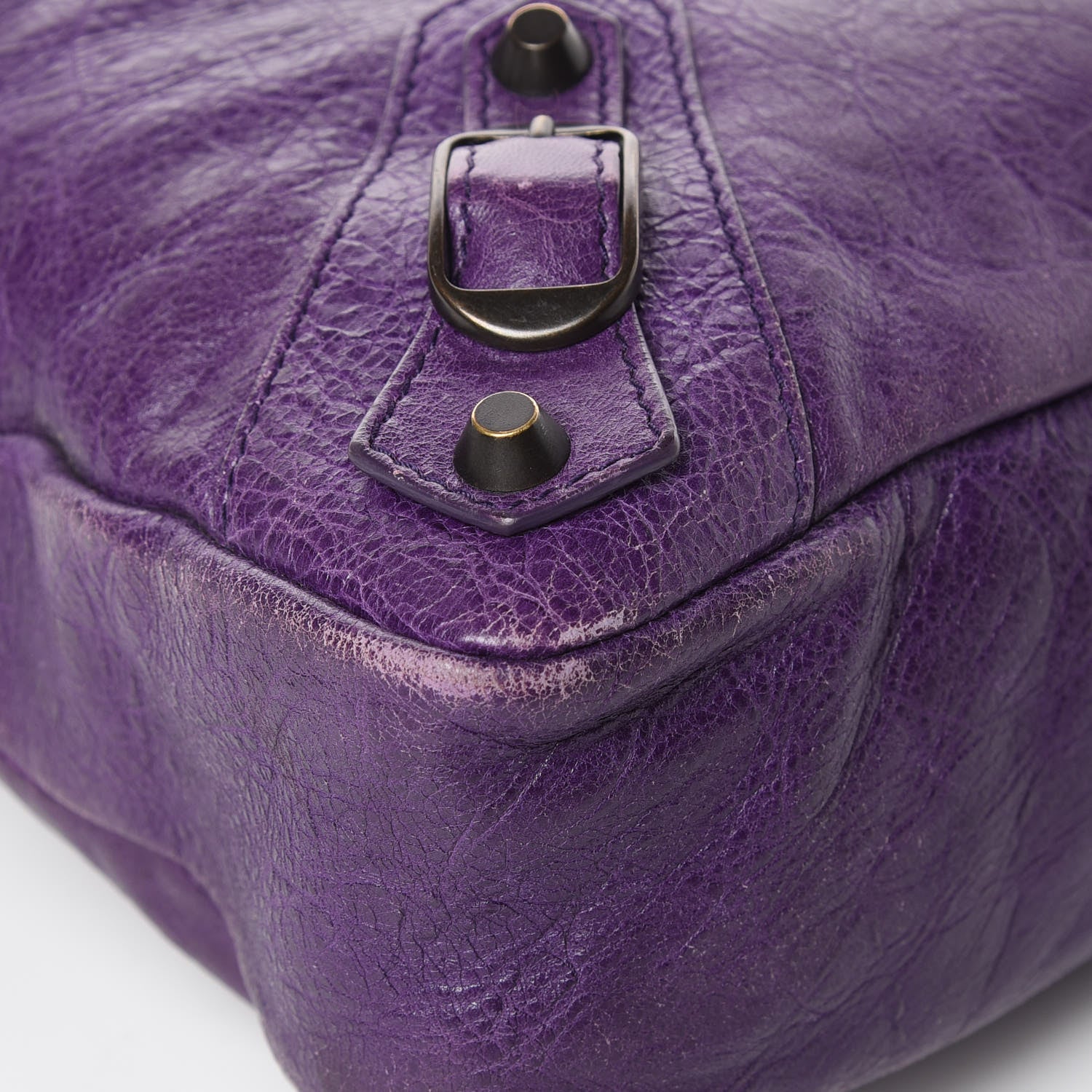 Balenciaga Agneau Classic Hardware Town Dark Violet 8 of 14