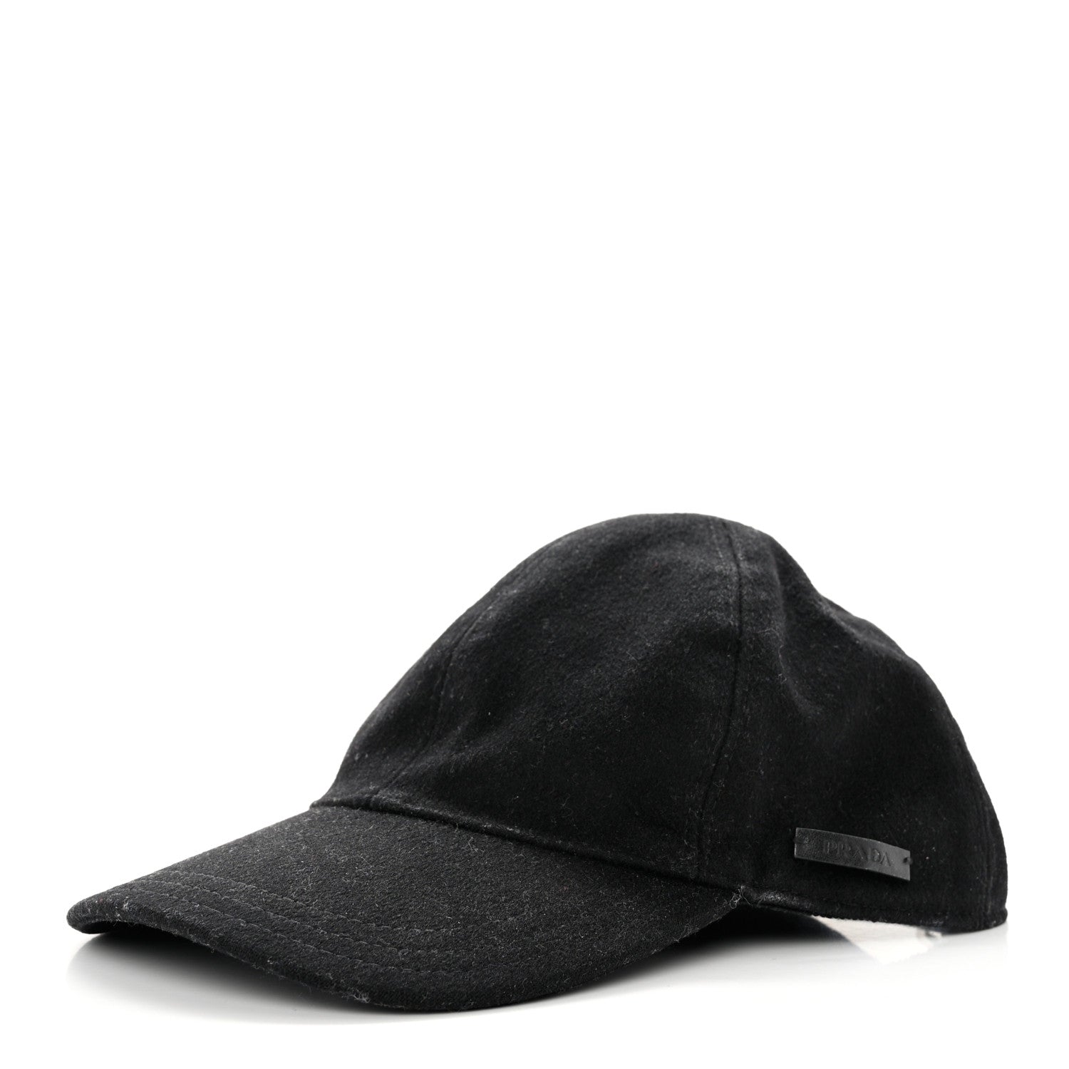 Prada Tessuto Wool Baseball Cap S Black 1 of 10