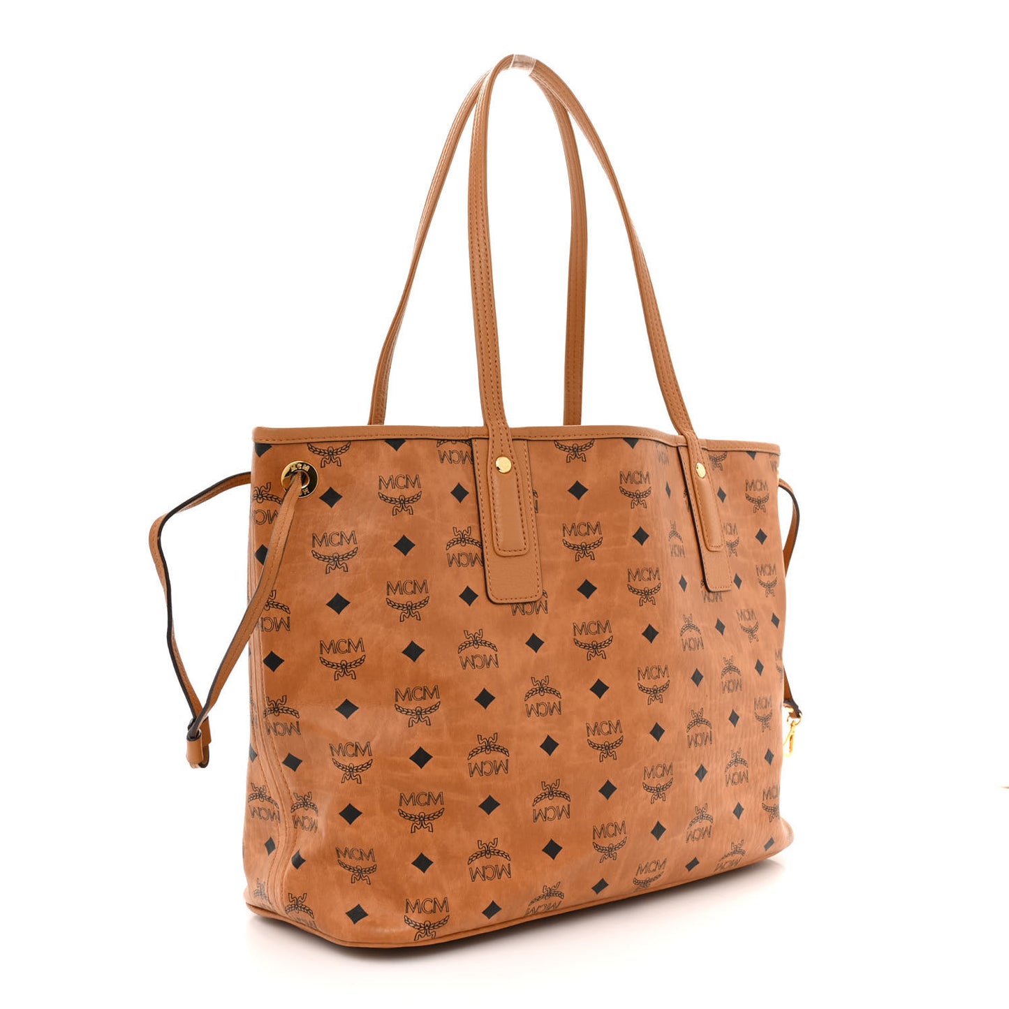 Visetos Medium Liz Reversible Shopper Tote Cognac