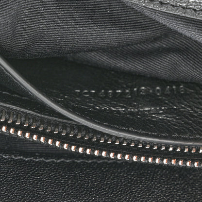 Saint Laurent Sheepskin Matelasse Chevron Monogram Medium College Bag Black 8 of 11