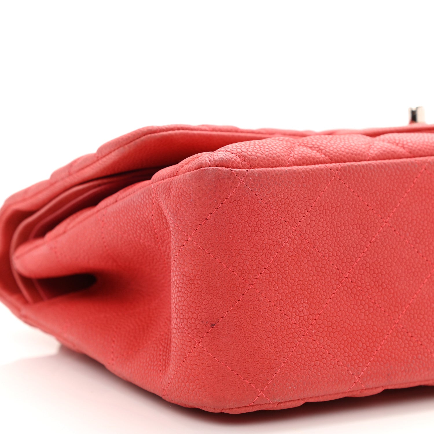 Chanel Iridescent Caviar Quilted Jumbo Double Flap Red 8 of 9