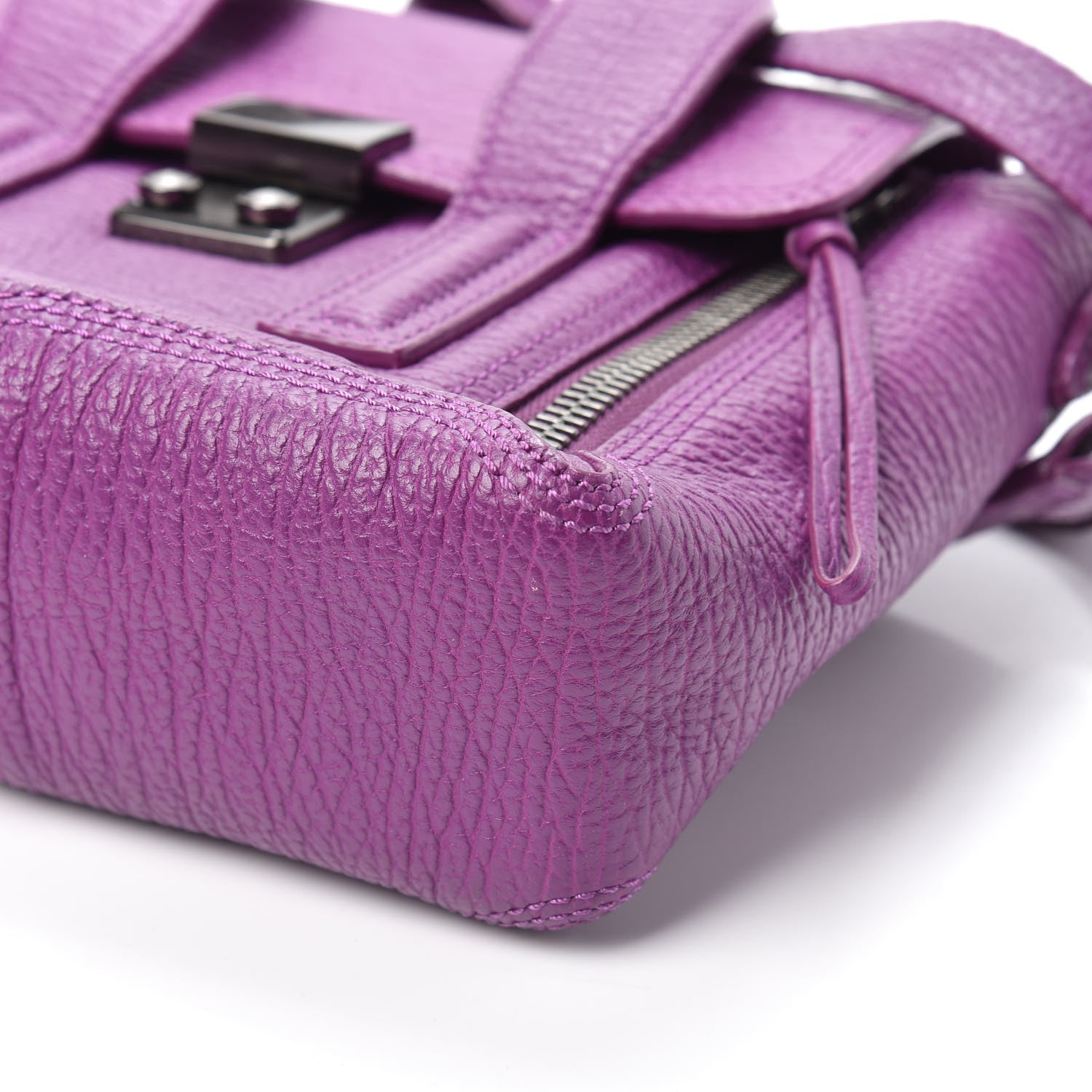 3.1 Phillip Lim 3.1 Textured Calfskin Mini Pashli Satchel Orchid 9 of 9