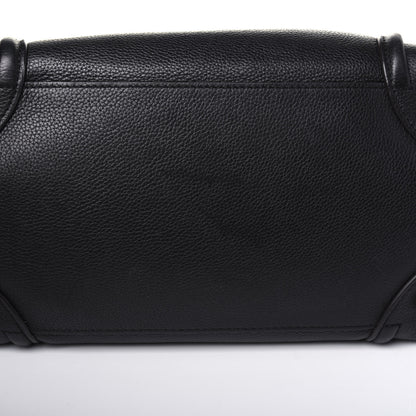 Celine Drummed Calfskin Mini Luggage Black 14 of 14