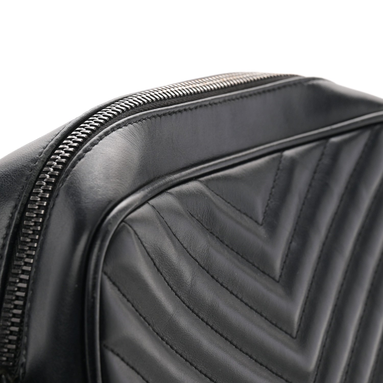 Saint Laurent Calfskin Matelasse Monogram Monochrome Lou Camera Bag Black 12 of 12