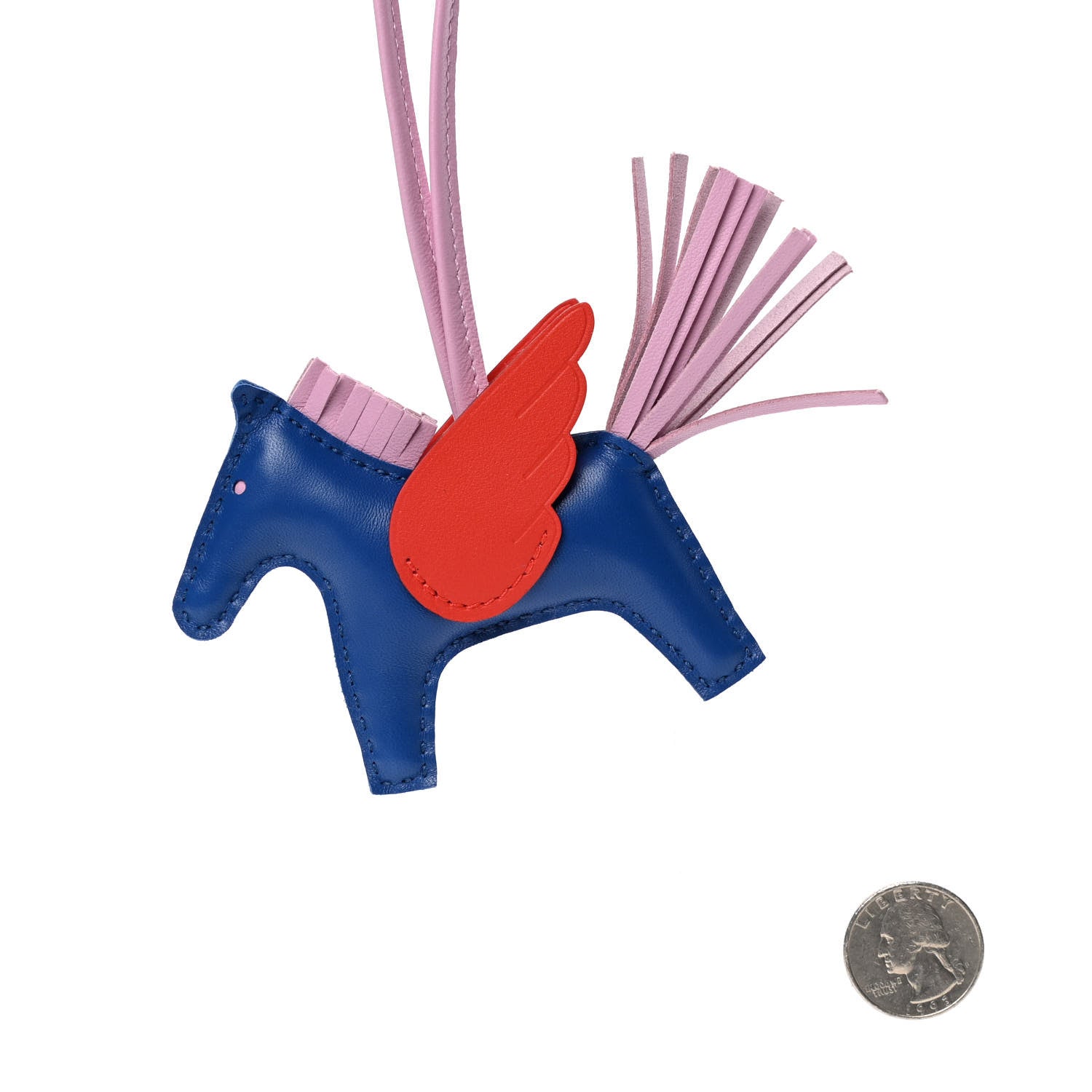 Hermes Milo Lambskin Grigri Rodeo Pegase Horse Bag Charm PM Bleu France Mauve Sylvestre Capucine 2 of 3
