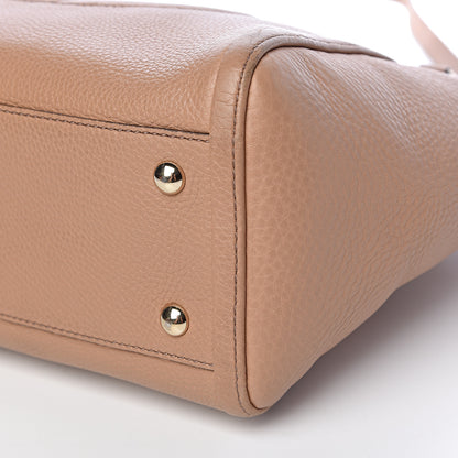 Gucci Pebbled Calfskin Small Soho Top Handle Bag Camelia 11 of 12