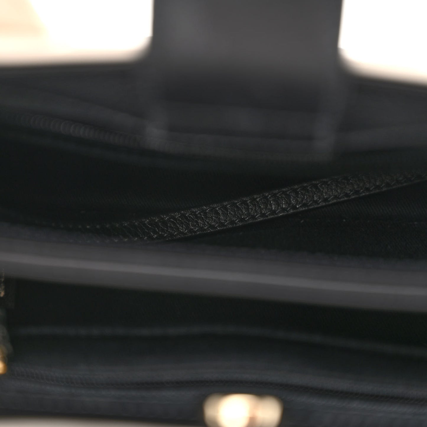 Grained Calfskin Mini Bi-Color Neo Executive Shopper Tote Beige Black
