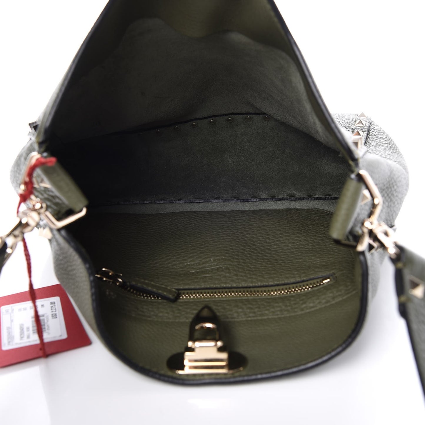 Pebbled Calfskin Small Rockstud Flip-Lock Messenger Bag Oasis