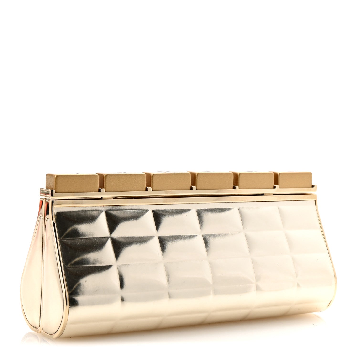 Chanel Metal Keyboard Clutch Dark Gold 3 of 7
