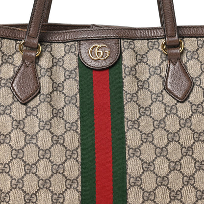 Gucci GG Supreme Monogram Medium Ophidia Shopping Tote Brown 8 of 10