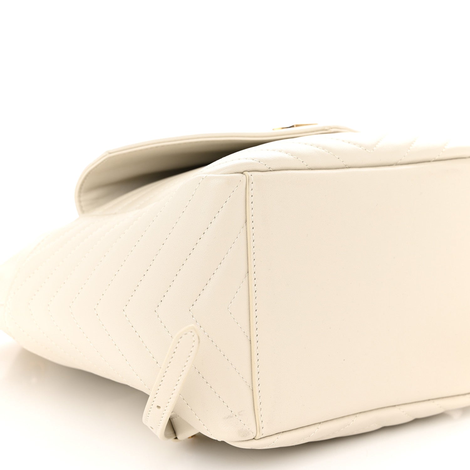 Saint Laurent Lambskin Matelasse Monogram Joe Backpack Cream 9 of 10