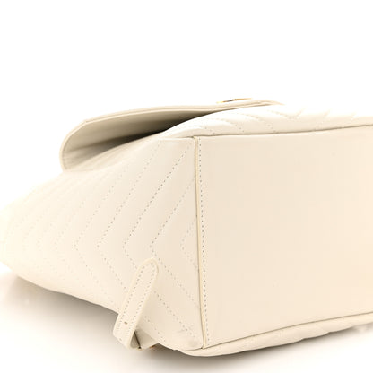 Saint Laurent Lambskin Matelasse Monogram Joe Backpack Cream 9 of 10