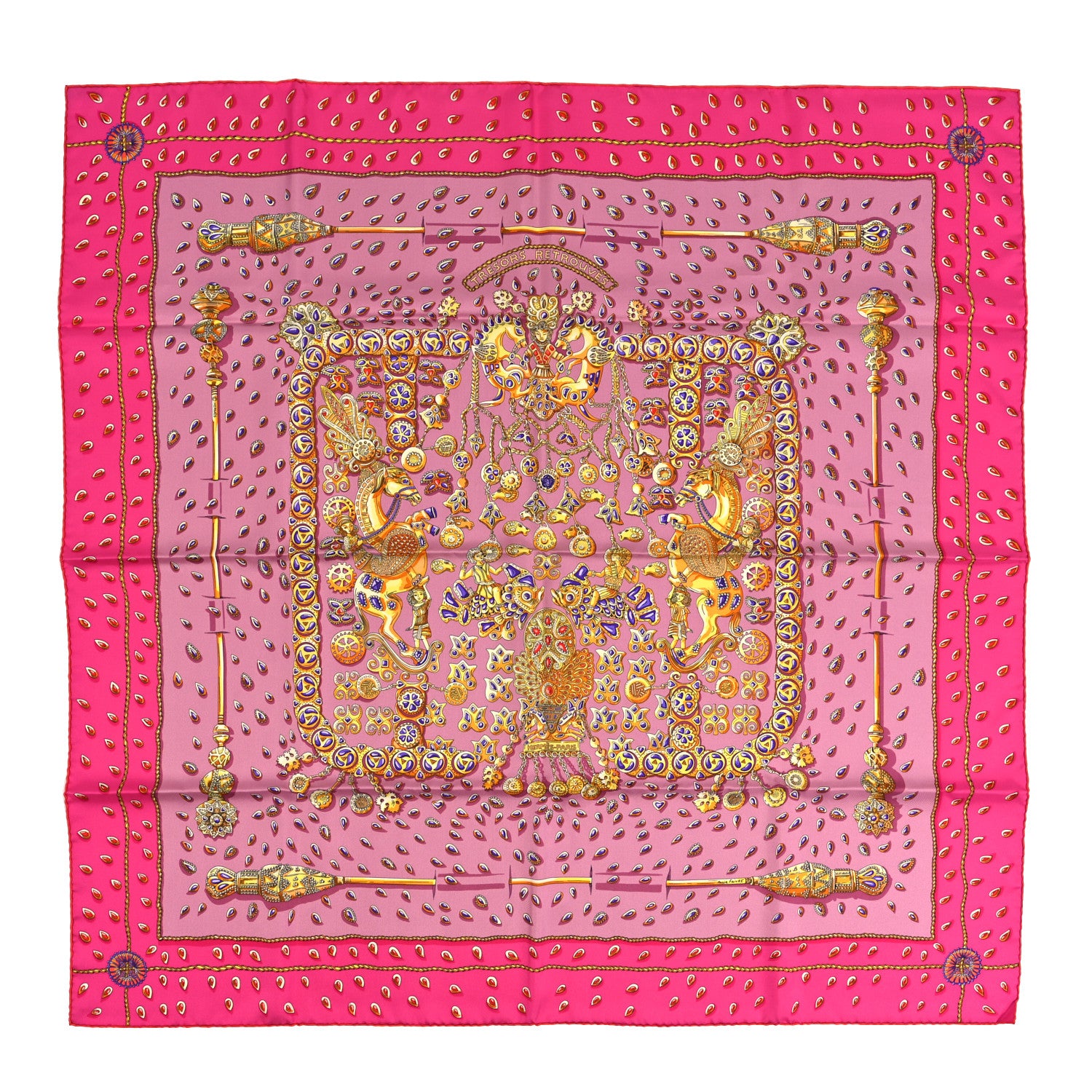 Hermes Silk Tresors Retrouves Scarf 90 1 of 4