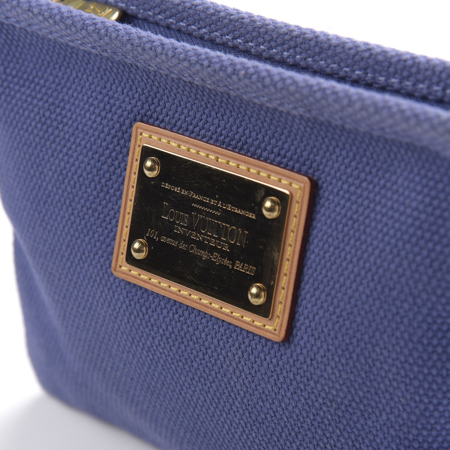 Toile Antigua Pochette Plate PM Blue