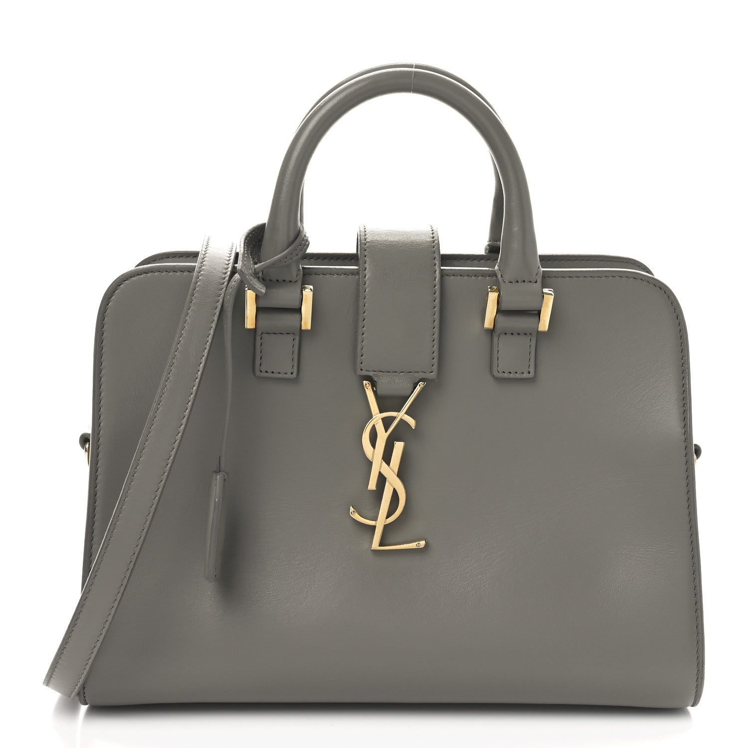Saint Laurent Calfskin Monogram Baby Cabas Fog 1 of 9