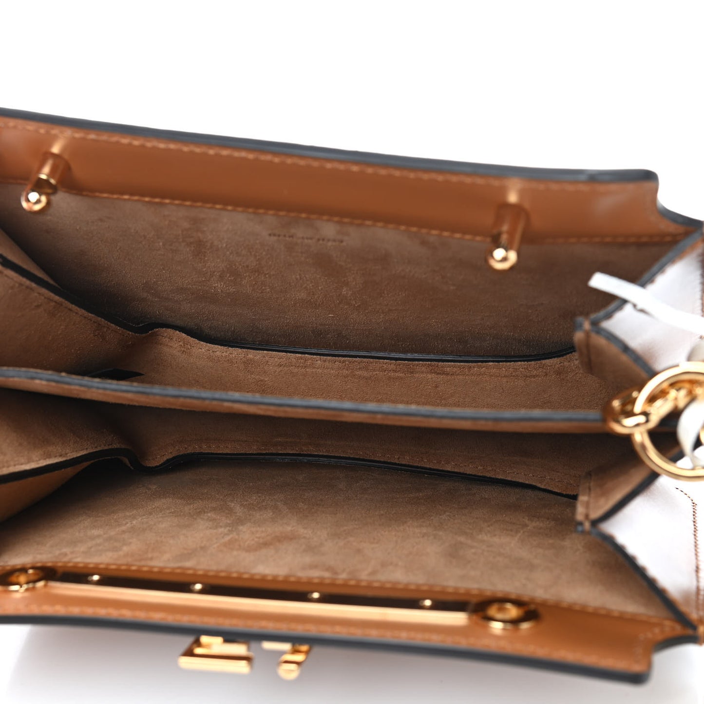 Vitello King Luxor Fendi Touch Shoulder Bag Caramello