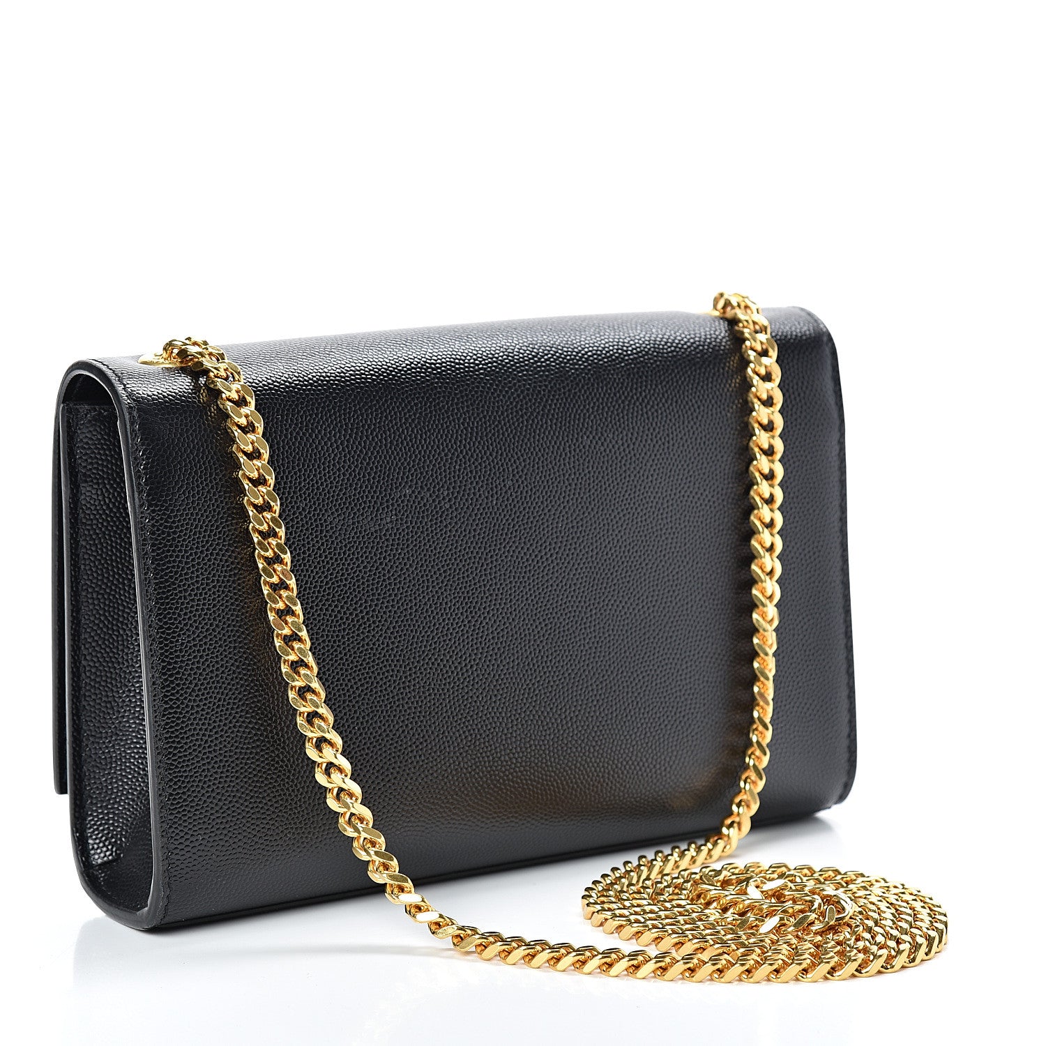 Saint Laurent Grain De Poudre Small Monogram Kate Satchel Black 2 of 12