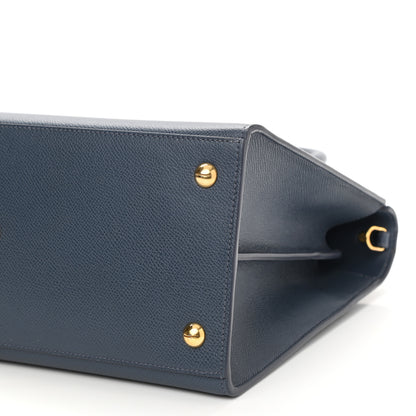 Christian Dior Grained Calfskin Large St. Honore Tote Blue 7 of 7