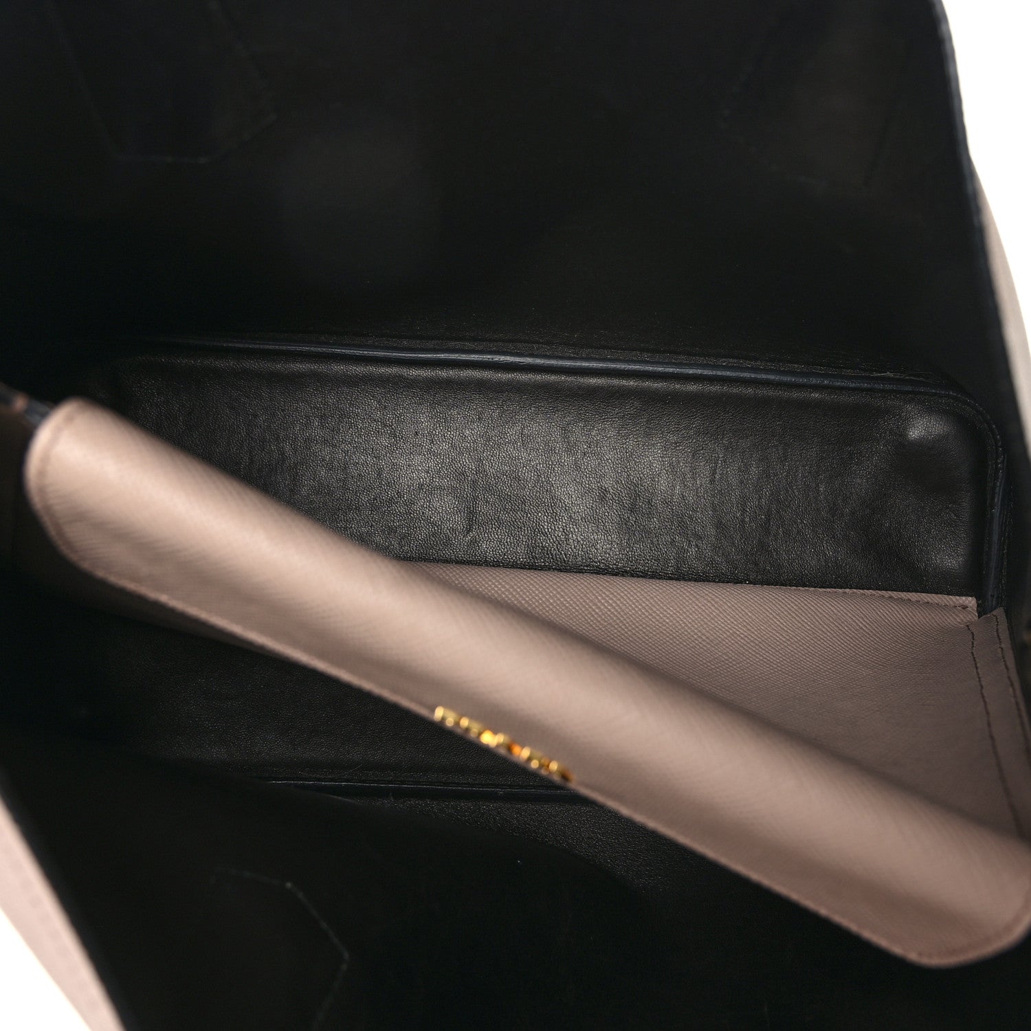 Prada Saffiano Cuir Small Double Bag Cammeo Black 5 of 13