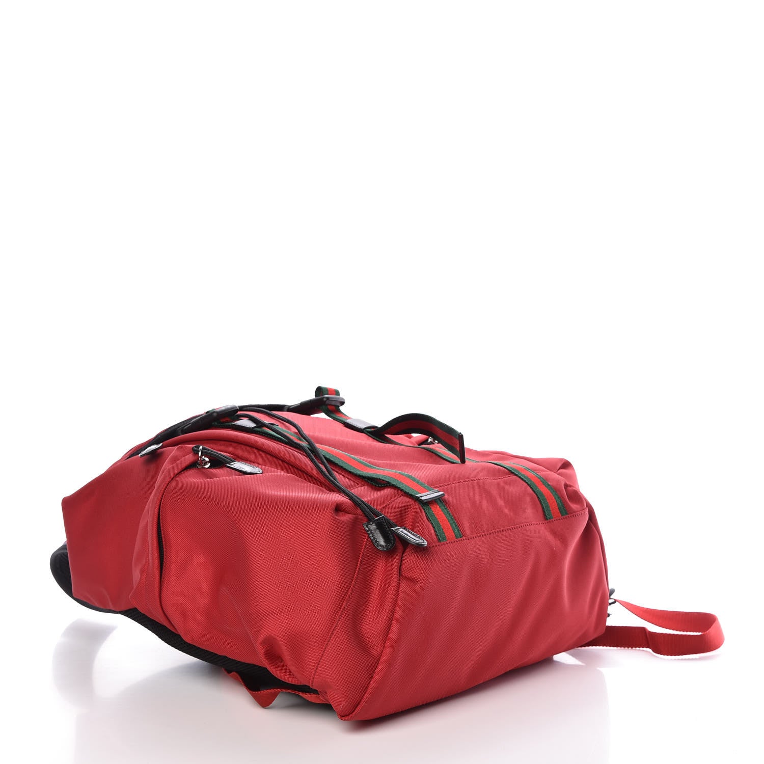 Gucci Techno Canvas Web Double Buckle Backpack Red 4 of 9