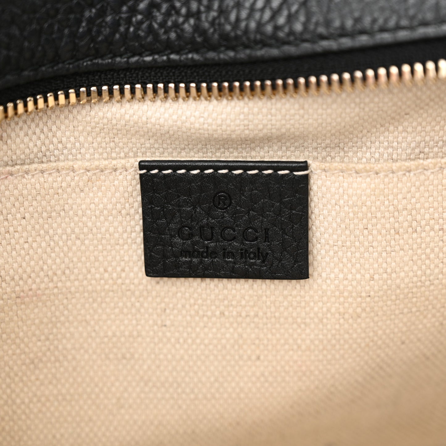 Pebbled Calfskin Small Soho Disco Bag Black