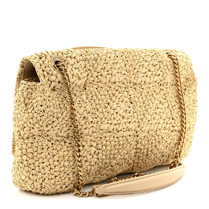 Saint Laurent Raffia Monogram Medium Jamie Natural Avorio 3 of 10