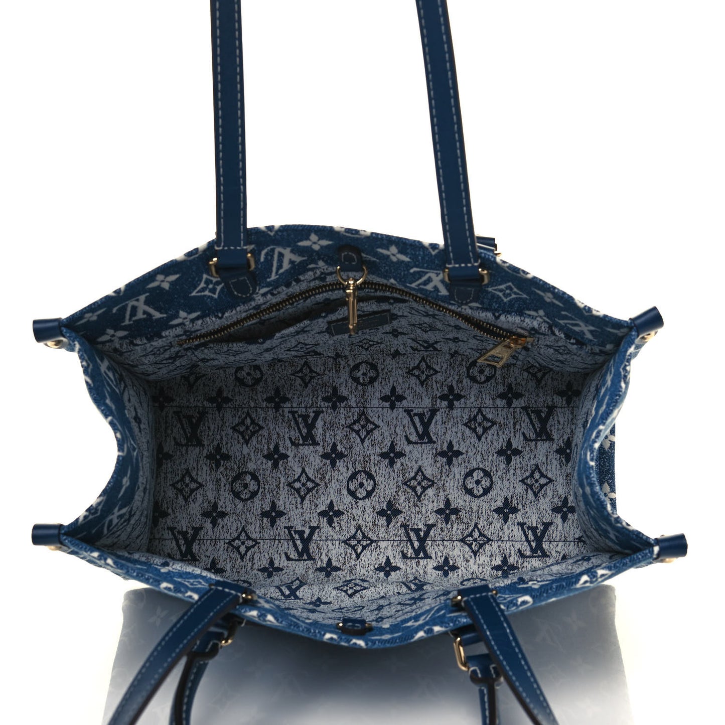 Monogram Jacquard Denim Onthego MM Bleu