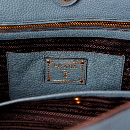 Prada Vitello Daino Shopping Tote Marine 8 of 12