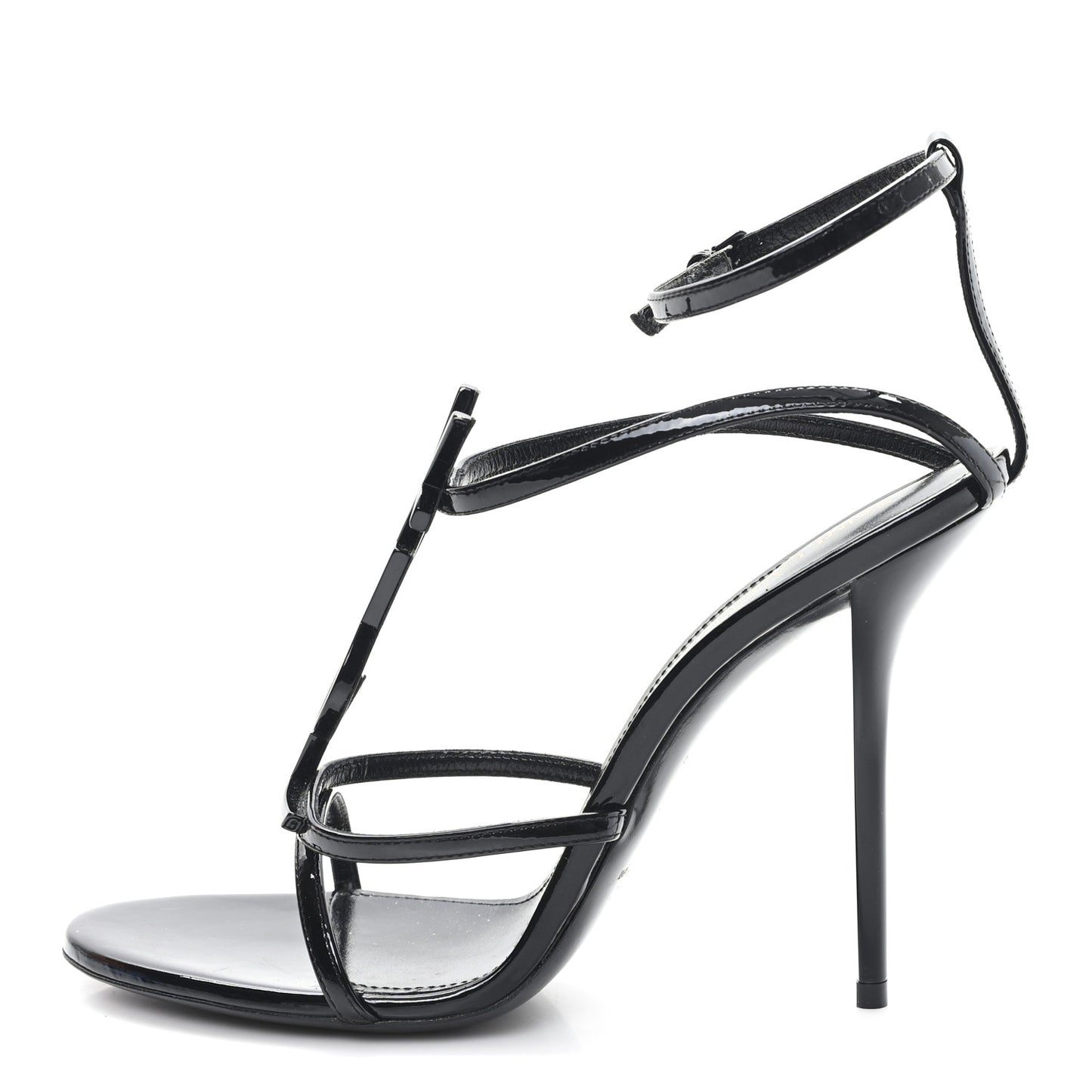 Patent Cassandra 100 Ankle Strap Sandals 39.5 Black