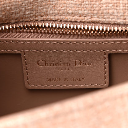 Christian Dior Linen Macrocannage Small Caro Bag Rose 6 of 10