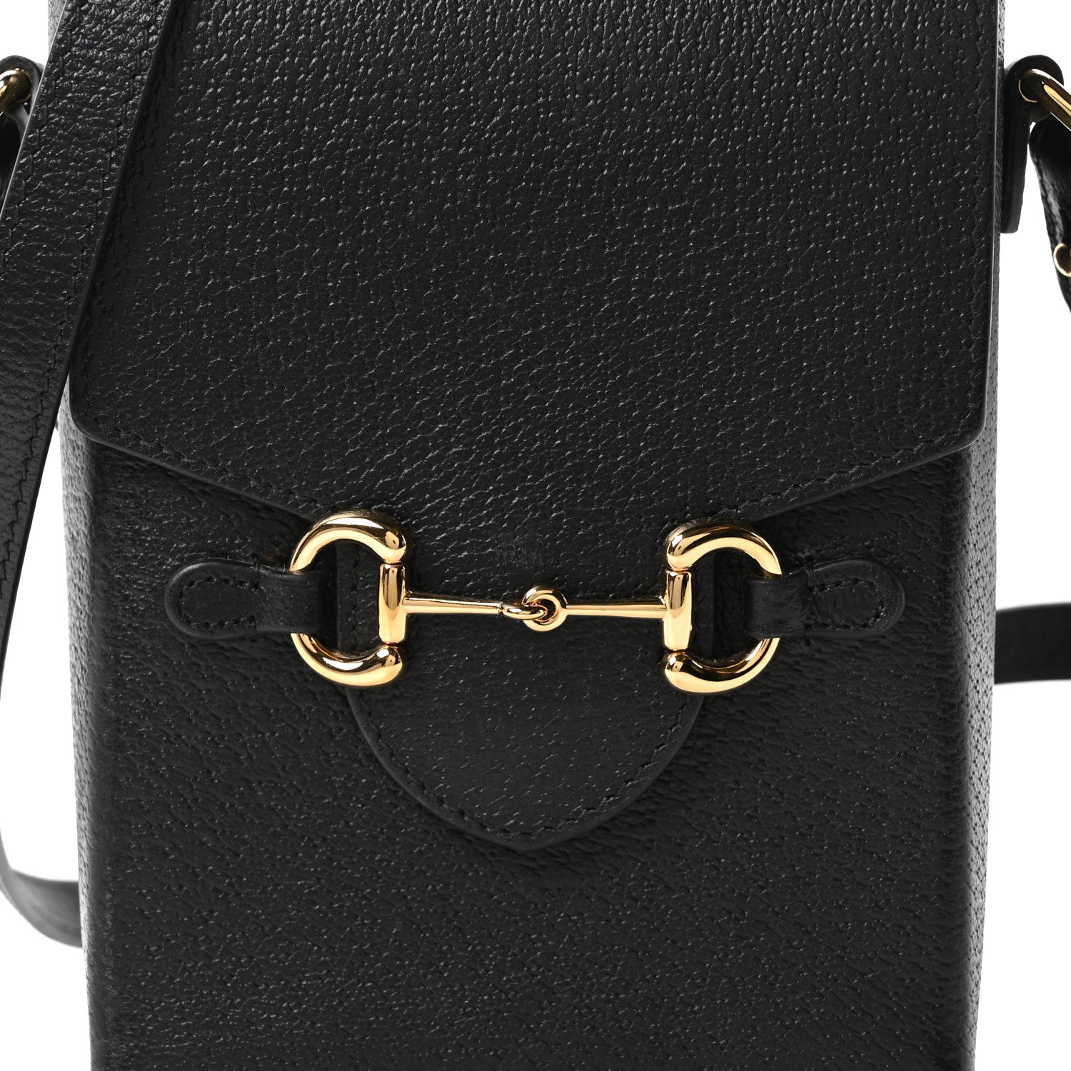 Gucci Dollar Calfskin Vertical Horsebit 1955 Crossbody Bag Black 13 of 17