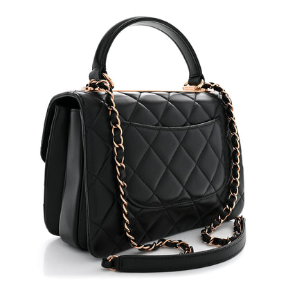 Chanel Lambskin Quilted Small Trendy CC Dual Handle Flap Bag Black 3 of 10