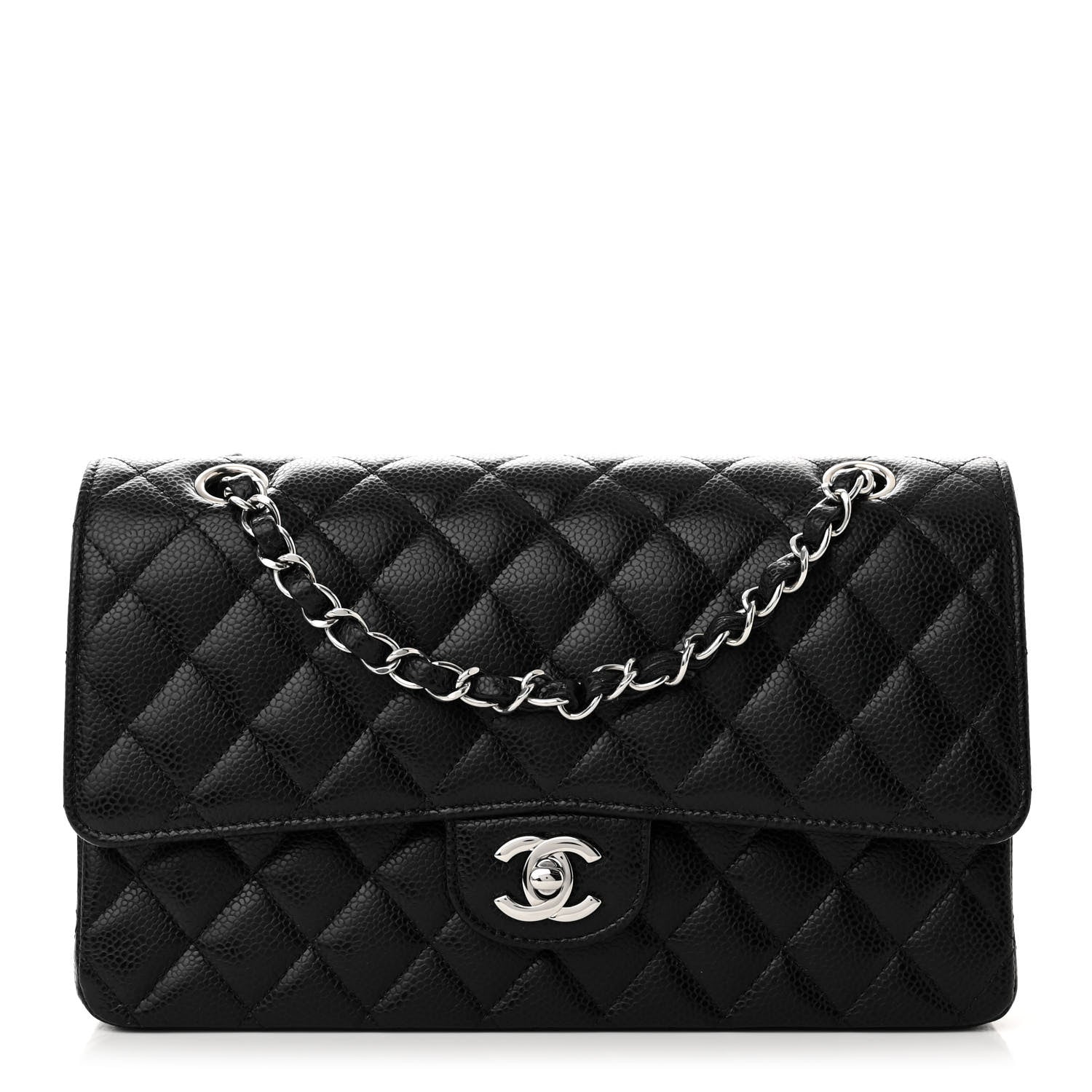Chanel Caviar Quilted Medium Double Flap Black 1 of 10