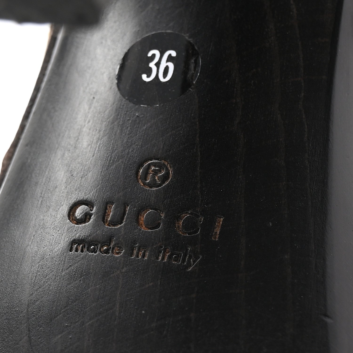Gucci Monogram Cellarius Soft Calfskin Icon Bit Platform Clog High Heel Slide Sandals 36 Beige Ebony Cocoa 7 of 10